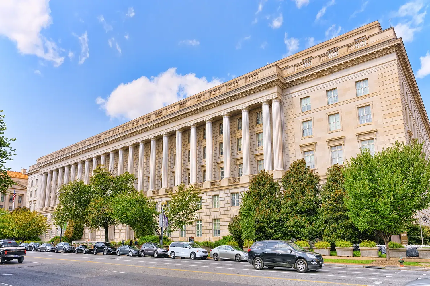 street view of white government building